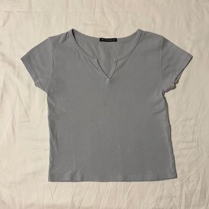Brandy Melville Ashlyn V Notch Top Light Blue